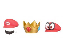 Set 3 Cappelli BOTTLE CAPS Collection SUPER MARIO Odyssey NINTENDO Tomy HATS Bros