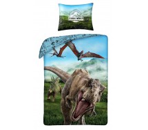 BED SET Duvet Cover  JURASSIC WORLD Dinosaur T-REX Official 140x200 COTTON