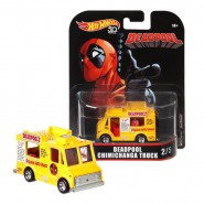 DieCast Model Car 7cm DEADPOOL CHIMICHANGA TRUCK Scale 1/64 ORIGINAL Hot Wheels Marvel FLD30