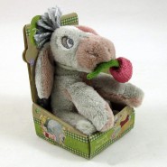 Peluche IH-OH Asino CON ROSA in Box 10cm Originale DISNEY Winnie Pooh EEYORE New