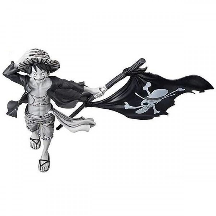 Figure Monkey D Luffy From One Piece Magazine 22cm Original Monochrome Black And White Banpresto Version B Apecollection