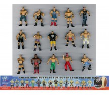 RARO Set Completo 15 Mini Figure WRESTLING Wrestler Originali Giochi Dolci Preziosi