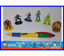 Rare COMPLETE SET 6 Mini Figures BEN 10 ALIEN FORCE Original Giochi Dolci Salati Preziosi