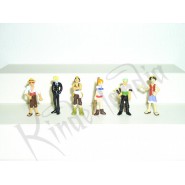 Rare COMPLETE SET 6 Mini Figures ONEPIECE Original Giochi Dolci Salati Preziosi