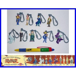 Rare COMPLETE SET 9 Mini Figures YU-GI-OH Keyring Keychain Original Giochi Dolci Preziosi