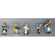 Rare COMPLETE SET 5 Mini Figures ASTERIX Original Obelix Panoramix Falbalà Assurancetourix