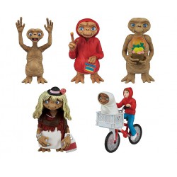 SET COMPLETO 5 Diverse Mini Figure 6cm E.T. Extraterrestre Originali Ufficiali