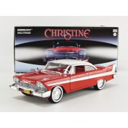 CHRISTINE DieCast Model Car 19cm PLYMOUTH 1958 FURY Red White Clear Glass Scale 1/24 ORIGINAL Greenlight 