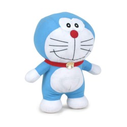 Plush DORAEMON Smiling with closed mouth 37cm Original Play By Play Cartoon Nobita