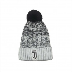 HAT Beanie Pon Pon MELANGE with FLEECE inside Original JUVENTUS New Logo JJ Official