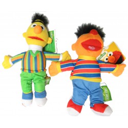 SET 2 Peluche 20cm SESAME STREET Bert Ernie ORIGINALI Ufficiali Muppets