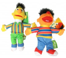 SET 2 Peluche 20cm SESAME STREET Bert Ernie ORIGINALI Ufficiali Muppets