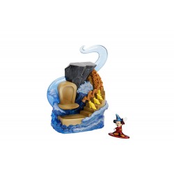 MICKEY MOUSE Figure 5cm DIORAMA Sorcerer's Apprentice FANTASIA Mickey Mouse METAL Original JADA NANO SCENE Metalfigs DISNEY