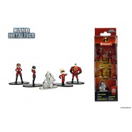 INCREDIBILI 2 Set 5 Mini Figure METALLO 4cm Dash Jack Jack Elastigirl Violet Originali JADA NANO Metalfigs DISNEY Pixar