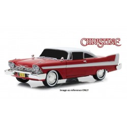 CHRISTINE DieCast Model Car 19cm PLYMOUTH 1958 FURY Red White Dark Glass Evil 1/24 ORIGINAL Greenlight 