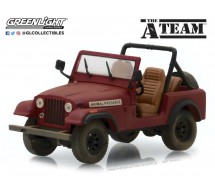 Model 1981 JEEP CJ-7 From TV-Series A-Team Animal Preserve Scale 1/43 DieCast Greenlight