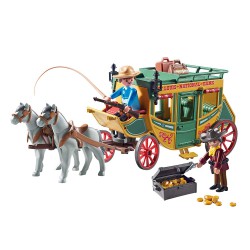 Playset STAGE COACH WESTERN With Burglar And Treasure Playmobil 70013