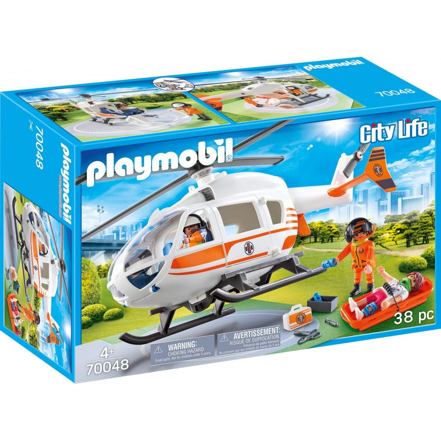 playmobil ambulance helicopter