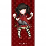 SANTORO Beach Towel RED girl in Seesaw 70x140cm GORJUSS BATH Original New