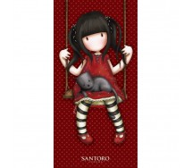 SANTORO Beach Towel RED girl in Seesaw 70x140cm GORJUSS BATH Original New