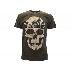 THE GOONIES T-Shirt Maglietta Verde Teschio Willy L'Orbo UFFICIALE
