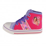 VIOLETTA Sneakers Alte SCARPE Estive TELA Colore FUCSIA Originali DISNEY 