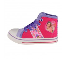 VIOLETTA Sneakers Alte SCARPE Estive TELA Colore FUCSIA Originali DISNEY 