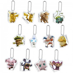 POKEMON DETECTIVE PIKACHU Set 12 KEYCHAIN Collection 5cm Arcanine Bulbasaur TOMY Japan