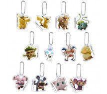 POKEMON DETECTIVE PIKACHU Set 12 PORTACHIAVI Collezione 5cm Arcanine Bulbasaur TOMY Japan