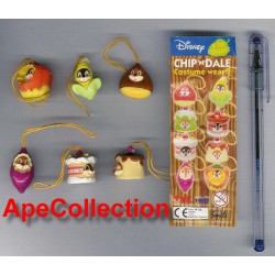 TOMY Set 6 Figures CHIP AND DALE Wear PART 2 DISNEY Danglers Disney Mini Winnies Wear Style