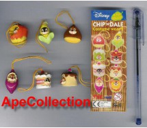 TOMY Set 6 Figures CHIP AND DALE Wear PART 2 DISNEY Danglers Disney Mini Winnies Wear Style