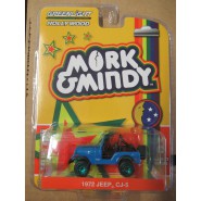 Modellino Auto JEEP CJ-5 1972 da MORK E MINDY Versione SPECIALE RUOTE VERDI Chase 1/64 Greenlight