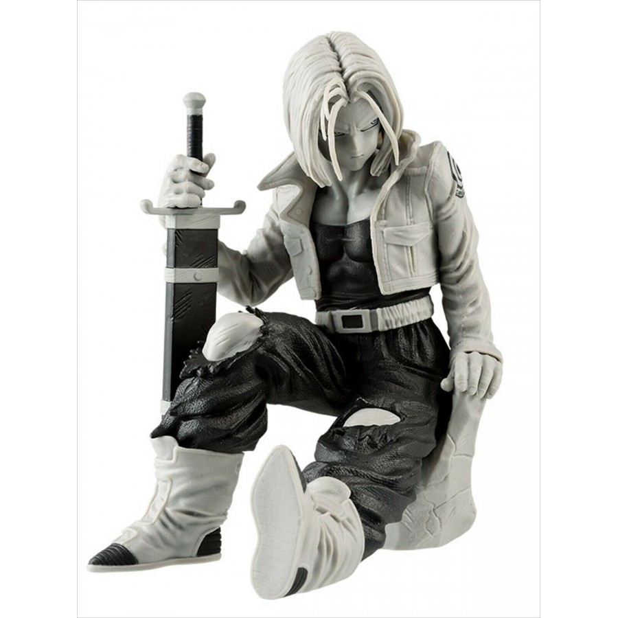 Dragonball Figure Statue Future Trunks Black And White Sitting 13cm Banpresto World Colosseum Figure Bwcf 8 Apecollection