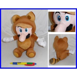 Peluche MARIO PROCIONE 30cm Scoiattolo SUPER MARIO BROS