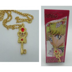 Sailor Moon PORTACHIAVI LACCETTO con CHIAVE DEL TEMPO Versione BLISTER ROSSO