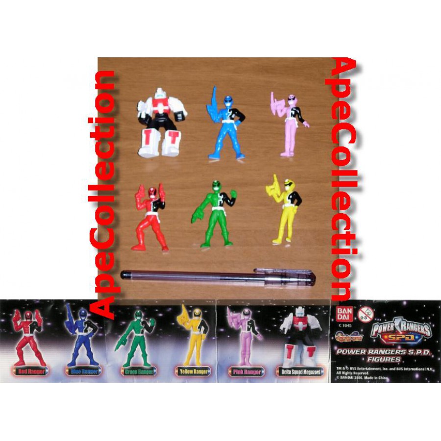 SET 6 Figure POWER RANGERS NINJA STORM PART 2 Maxi Collection BANDAI GASHAPON 