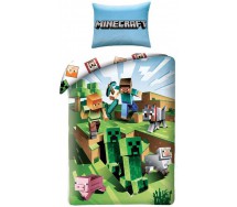 MINECRAFT Set Letto Singolo Fuga Dei CACTUS Originale COPRIPIUMINO 140x200cm COTONE Ufficiale