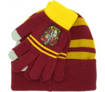 Harry Potter Completo BERRETTO e GUANTI Taglia Adulto Casa di GRIFONDORO Originale 100% Ufficiale WARNER BROS Gryffindor