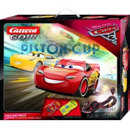 Electric SLOT CAR Racing CARS 3 Piston Cup RIDE THE TRACK 5,4 Meters McQUEEN vs CRUZ Original CARRERA GO