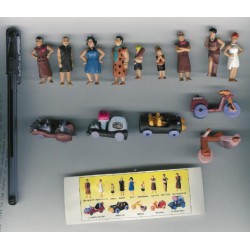 THE FLINSTONES Rare SET 14 Mini Figures Vehicles Collection Surprise Sorprese RICHARD