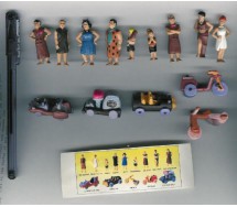 THE FLINSTONES Raro SET 14 Mini Figure Veicoli Collezione Sorprese RICHARD