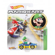 Die Cast Model LUIGI Mach 8 KART From SUPER MARIO Scale 1:64 5cm Hot Wheels