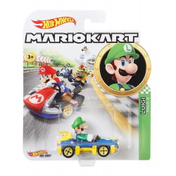 Die Cast Model LUIGI Mach 8 KART From SUPER MARIO Scale 1:64 5cm Hot Wheels