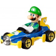 Die Cast Model LUIGI Mach 8 KART From SUPER MARIO Scale 1:64 5cm Hot Wheels