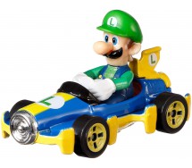 Die Cast Model LUIGI Mach 8 KART From SUPER MARIO Scale 1:64 5cm Hot Wheels