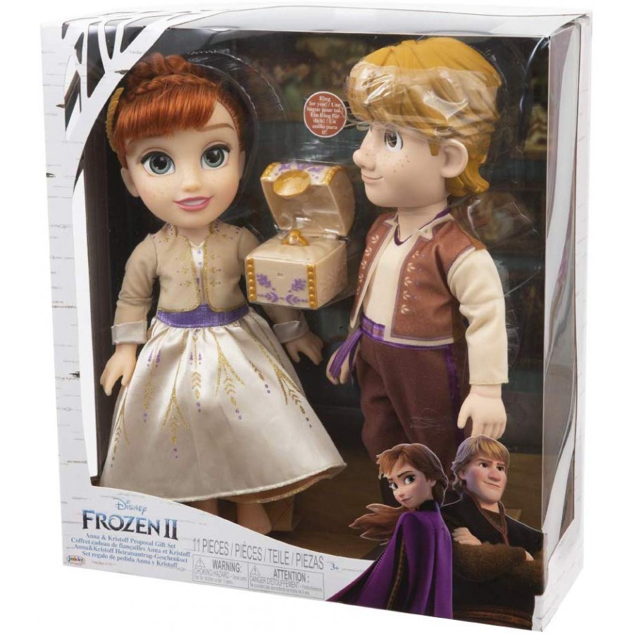 FROZEN 2 Box 3 FIGURE 6cm Whisper Glow ANNA ELSA OLAF Disney Giochi Preziosi