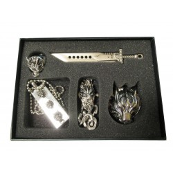 FINAL FANTASY VII Advent Children BOX PARURE Gioielli COLLANA ANELLO BRACCIALE