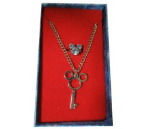 KINGDOM HEARTS Necklace with PENDANT SHAPED AS MICKEY MOUSE and RING