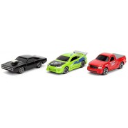 FAST AND FURIOUS Set 3 Diversi MINI Modellini AUTO 4cm Dodge Charger Eclipse e Ford F-150 NANO Hollywood Rides DIE CAST Jada