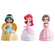 DISNEY PRINCESS Set 3 FIGURES Ariel Belle Jasmine CAPCHARA Heroine Doll BANDAI Gashapon